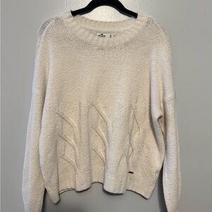 Hollister Off-White Cable Knit Sweater